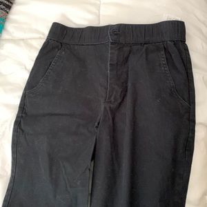 Hollister High Rise Black Straight Leg Chino Pants Size XS